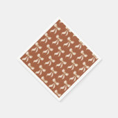 彼女の結婚式の準備を祝う ボウ柄のプリンセスシャワー スタンダードカクテルナプキン (角)