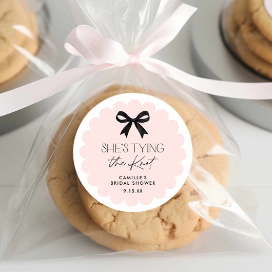彼女の結婚式の準備 ショウ・ザ・ボウ ブライダルシャワーのお祝い ラウンドシール