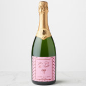 彼女の結婚式の準備 チェリー ブライダルシャワーラベル スパークリングワインラベル