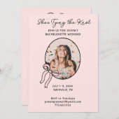 彼女の結婚式の準備 パーティー バウ & ベイビー 招待状 (正面/裏面)