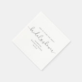 彼女の結婚式準備 シンプルなブライズシャワー スタンダードカクテルナプキン (角)