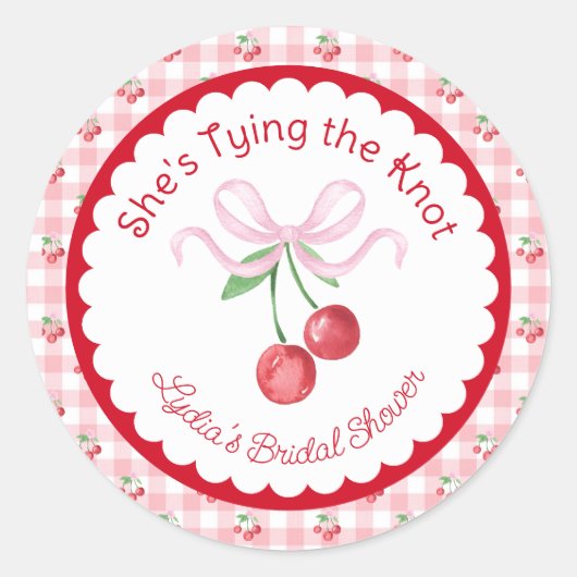 『彼女の結婚式』コケッティ チェリー ブライダルシャワー ラウンドシール (正面)