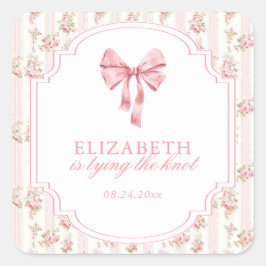 『彼女の結婚式』コケッティ ボウ ブライダルシャワー スクエアシール