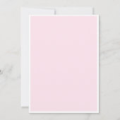 彼女の結婚式 ピンクの蝶結び ブライダルシャワー サンキューカード (裏面)