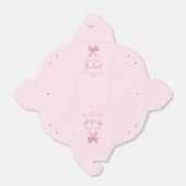 彼女の結婚式 ピンクの蝶結び ブライダルシャワー フェイバーボックス (折り畳みなし)