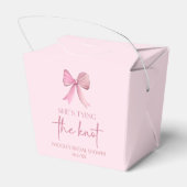 彼女の結婚式 ピンクの蝶結び ブライダルシャワー フェイバーボックス (裏面サイド)