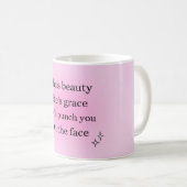 彼女の美しいコーヒーマグ、女性パワー、女の子パワー コーヒーマグカップ (正面右)