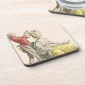 彼女の美容院とのPeignoirの若い女性、 コースター (左側)