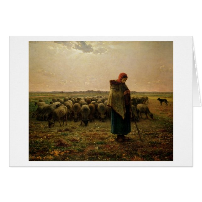 彼女の群を持つShepherdess、1863年 (正面横)