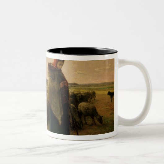 彼女の群を持つShepherdess、1863年 ツートーンマグカップ (右)