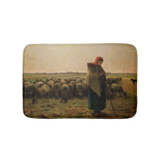 彼女の群を持つShepherdess、1863年 バスマット (正面)