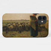 彼女の群を持つShepherdess、1863年 Case-Mate iPhoneケース (裏面(横))