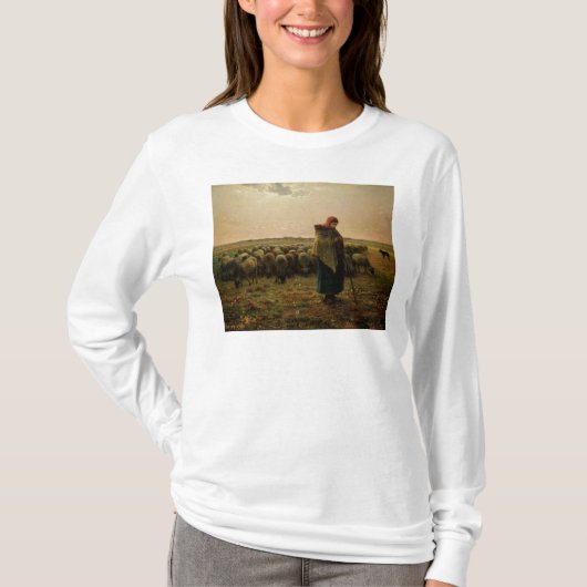 彼女の群を持つShepherdess、1863年 Tシャツ (正面)