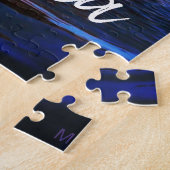 彼女の翼の青海原の自然をはためかしているカナダのガチョウ ジグソーパズル (側面)