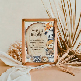 彼女の腹のウッドランド動物のゲームの看板はどれくらい大きい ポスター