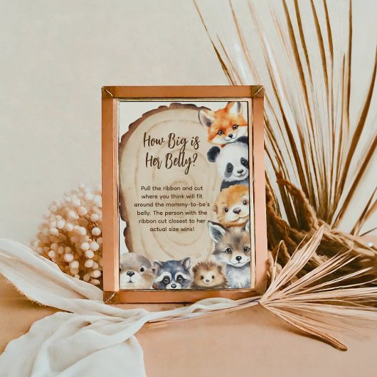 彼女の腹のウッドランド動物のゲームの看板はどれくらい大きい ポスター