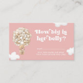 彼女の腹のチケット、ピンクのクマの風船の大きさ エンクロージャーカード (正面)