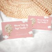 彼女の腹のチケット、ピンクのクマの風船の大きさ エンクロージャーカード