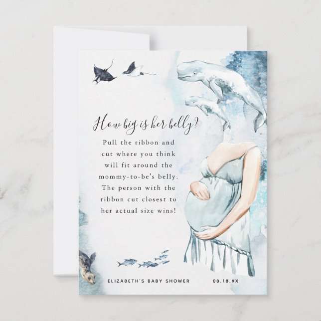 彼女の腹の大きさ |赤ちゃんシャワーゲーム (正面)