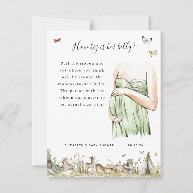 彼女の腹の大きさ |赤ちゃんシャワーゲーム (正面)