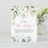 彼女の腹の赤ちゃんシャワーゲームの大きさ 招待状 (スタンド正面)