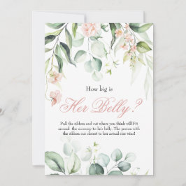 彼女の腹の赤ちゃんシャワーゲームの大きさ 招待状