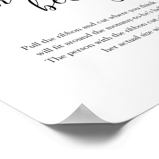 彼女の腹の赤ちゃんシャワーゲームポスター ポスター (角)