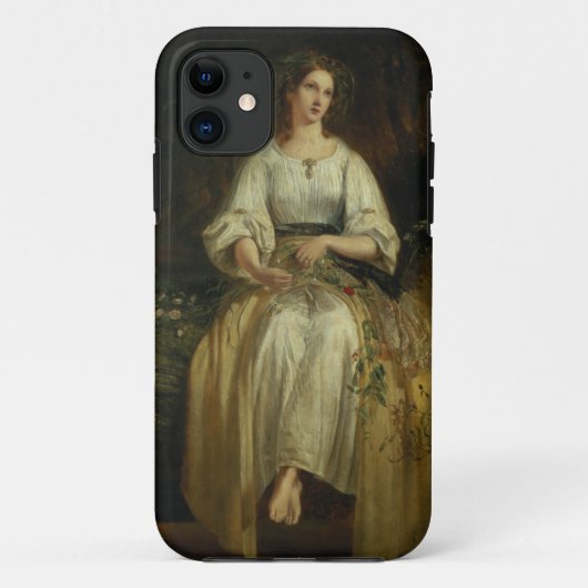 彼女の花輪1842年を編んでいるオフェリア(パネルの油) Case-Mate iPhoneケース (裏面)