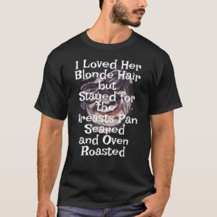 彼女の茶色の髪の胸が焼き焦げて 2052 Tシャツ