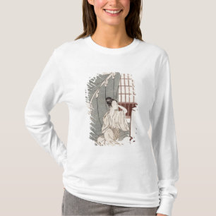 彼女の蚊帳によってひざまずいている若い女性1766年 Tシャツ