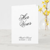 彼女の誓いミニマシンプルリスト結婚の誓いの本 カード (黄色い花)