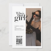 彼女の誕生日におしゃれな雑誌風の招待状 招待状 (裏面)