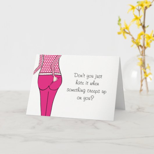 彼女の誕生日の挨拶のためのおもしろいな第30または年齢 カード (黄色い花)