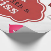 彼女の誕生日を包むキス10代の若者の紙を封印 ラッピングペーパー (角)