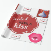 彼女の誕生日を包むキス10代の若者の紙を封印 ラッピングペーパー (アンロールド)