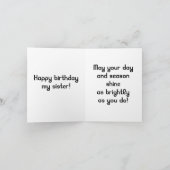 彼女の誕生日カード カード (内部)