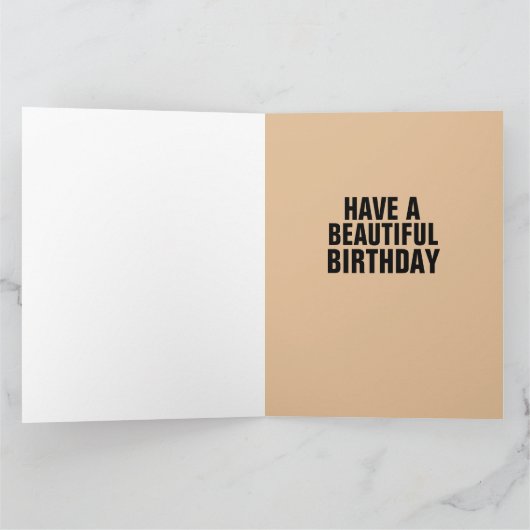 彼女の誕生日クイーンかわいらしレディーアートカード サンキューカード (内部)