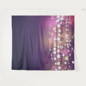 彼女の誕生日写真用背景の紫色のストリングライト タペストリー (正面(横))