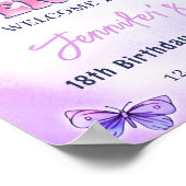 彼女の誕生日時代のパーティー歓迎ポスター ポスター (角)