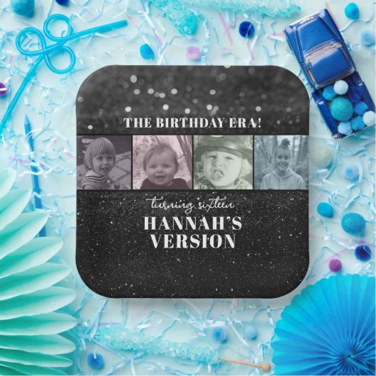 彼女の誕生日時代の写真時代の誕生日パーティー ペーパープレート (パーティー)