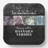 彼女の誕生日時代の写真時代の誕生日パーティー ペーパープレート (正面)