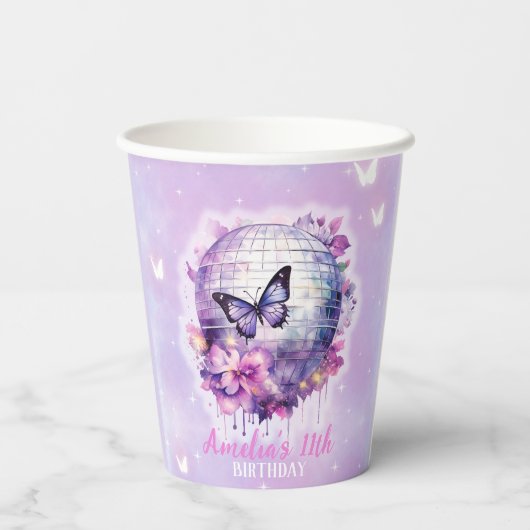 彼女の誕生日時代の誕生日パーティー紙カップ 紙コップ (裏面)