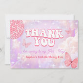 彼女の誕生日時代18th誕生日パーティーで サンキューカード (正面)