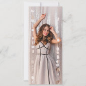 彼女の誕生日時代、時代パーティー、時代パーティーの写真 招待状 (裏面)