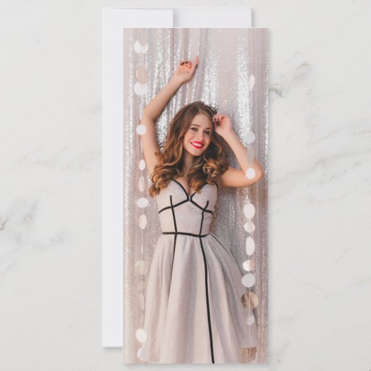 彼女の誕生日時代，時代パーティー，時代パーティー写真 招待状 (裏面)