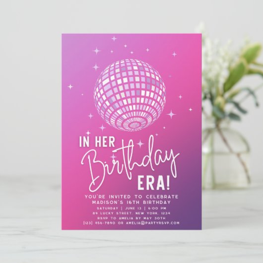 彼女の誕生日時代，時代パーティー，時代パーティー写真 招待状 (スタンド正面)