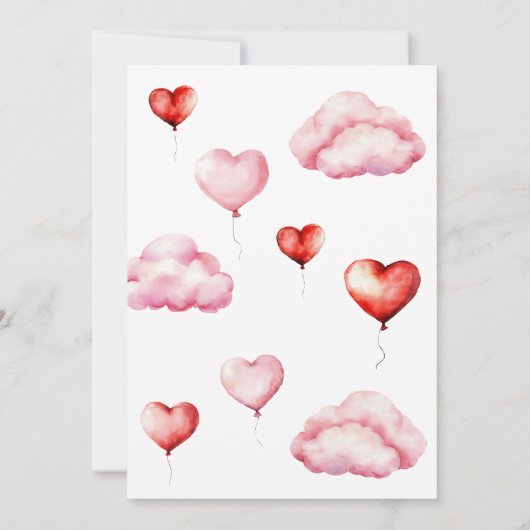 彼女の赤ちゃんシャワーに少し恋人がいる 招待状 (裏面)