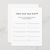 彼女の赤ちゃんシャワーゲームの年齢をミニマルにする (正面/裏面)