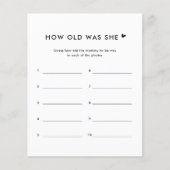 彼女の赤ちゃんシャワーゲームの年齢をミニマルにする (正面)