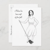 彼女の足のブライダルシャワーを掃引はがきを招待 インビテーションポストカード (正面/裏面)